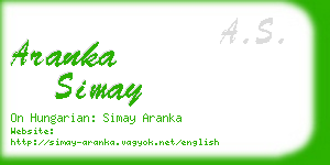 aranka simay business card